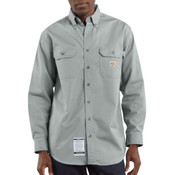 Carhartt FR Twill Button Down Shirt in Gray